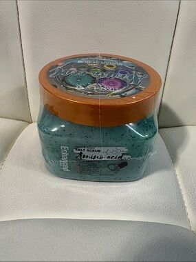 Simply Belle Teal Salt Scrub with Orange Lid